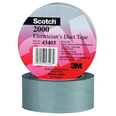 Electricians Duct Tapes 2000, Gray, 2 in x 50 yd x 6 mil 500-434030