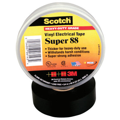 Super 88 Vinyl Electrical Tape, 3/4 in x 66 ft in, Black 500-061434