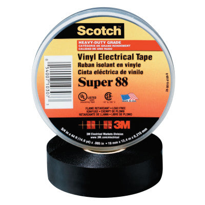 Super 88 Vinyl Electrical Tape, 1 in x 36 yd, Black 500-103318