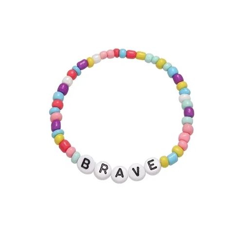 Custom Inspiration "Brave" Bracelet Handmade Brave