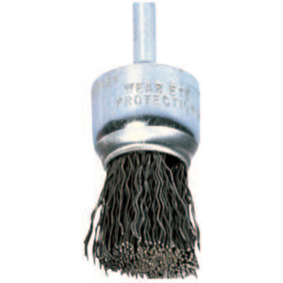 Standard Duty Crimped End Brushes, Stainless Steel, 20,000 rpm, 3/4 in x 0.006 in 419-82986