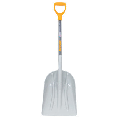 Poly Scoop with Hardwood Handle, 18 in L x 14.37 in W Blade, Square Point, 28 in Hardwood D-Grip handle 027-2604300