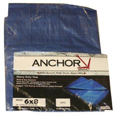 Multiple Use Tarp, 18 ft W x 24 ft L, Polyethylene, Blue 101-1824