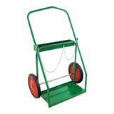 Low-Rail Frame Dual-Cylinder Cart, 32 in OD W x 47 in H, 14 in dia x 1.75 in W Solid Rubber (BB) Wheels, Incl Safety Chain 021-2-14