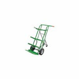 Retractable Dual-Cylinder Delivery Cart, 48 in H x 21 in W, 10 in Pneumatic/4 in Rubber Swivel Wheels 021-55-3B-FRA