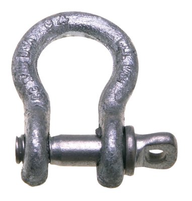 419 Series Anchor Shackle, 1-1/16 in Opening, 5/8 in Bail Size, 3-1/4 t, Screw Pin Shackle 193-5411035