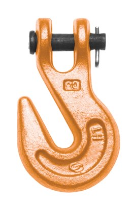 473 Series Clevis Grab Hook, 3/8 in, 7100 lb, Orange Powder Coat 193-4503515