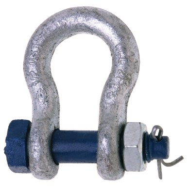 999-G Series Anchor Shackles, 5/8 in Bail Size, 3.25 Tons, Secured Bolt & Nut 193-5391035