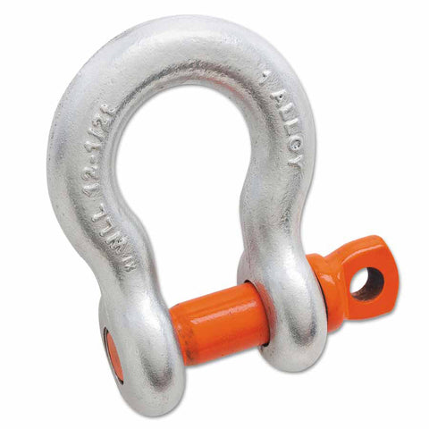 Alloy Anchor Galvanized Shackles, 7/8 in Bail Size, 9.5 Tons, Screw Pin Shackle 193-5411495