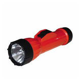 LED WorkSAFE Waterproof Flashlight, 2 D-Cell Batteries, 80 LM, Safety Orange with Black End Cap/Lens Rim 120-15460