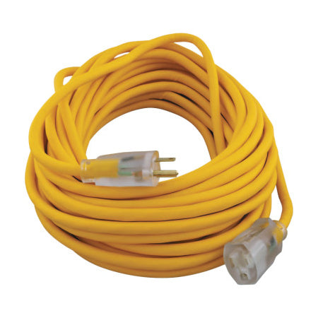 Polar/Solar Extension Cord, 50 ft, 1 Outlet, Yellow 172-2887AC