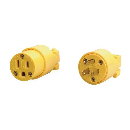 Replacement Connector and Plug, 15 A, 125 V, 3-Wire, Vinyl, Male 172-05984