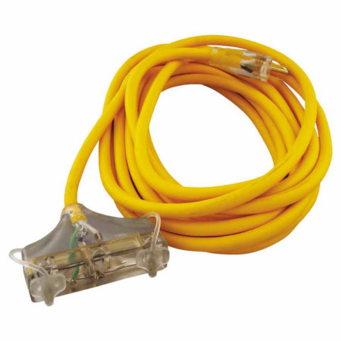 Tri-Source Polar/Solar Plus Multiple Outlet Cord, 25 ft, 3 Outlets, Yellow 172-03487