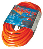 Vinyl Extension Cord, 50 ft, 1 Outlet, Red 172-02408