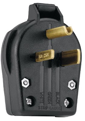 Plug and Receptacle, Angled Male Power Plug, Non-Grounding, Straight Blade, Universal, NEMA 6-30P/6-50P 309-S42-SP