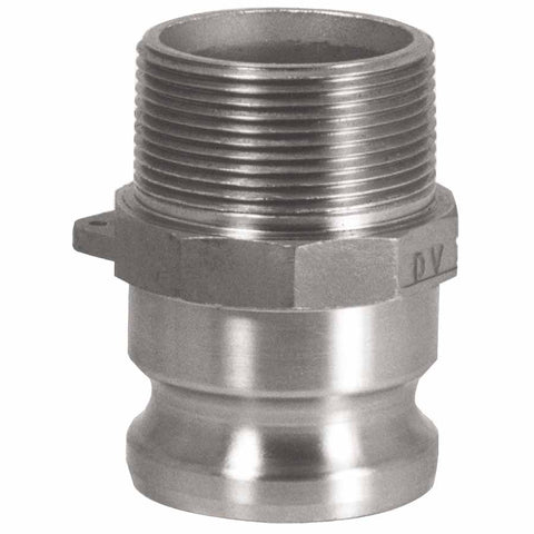 Andrews/Boss-Lock Type F Cam and Groove Adapters, 2 in x 2 in NPT Male, Aluminum 238-200-F-AL