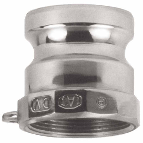 Andrews/Boss-Lock Type A Cam and Groove Adapters, 4 in (NPT) Female, Aluminum 238-400-A-AL