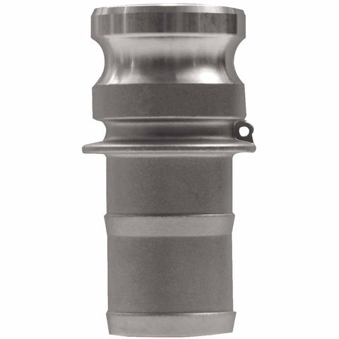 Global Type E Adapters, 3 in, Hose Barb/Male, Aluminum 238-G300-E-AL