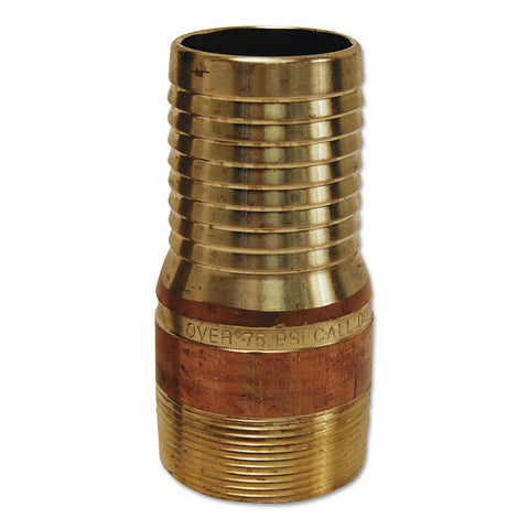 King Combination Nipples, 2 in x 2 in (NPT) Male, Brass 238-BST25