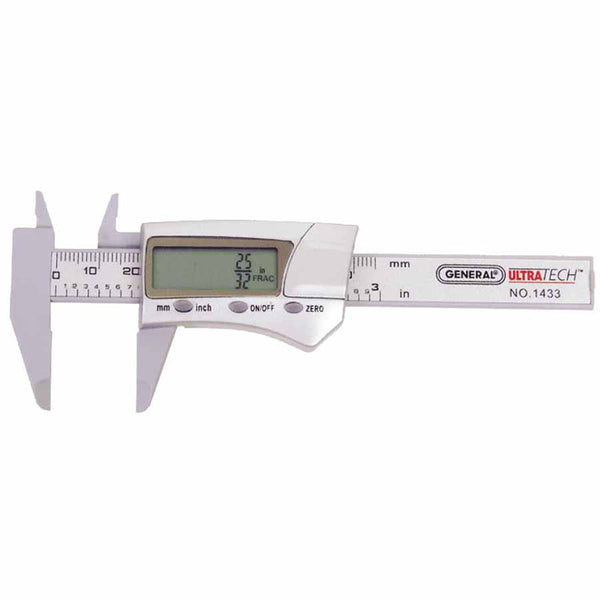 Digital/Fraction Electronic Caliper, 0 to 3 in, Steel 318-1433