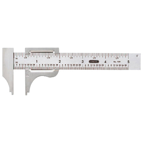 Slide Caliper, 0 to 4 in, Stainless Steel 318-729