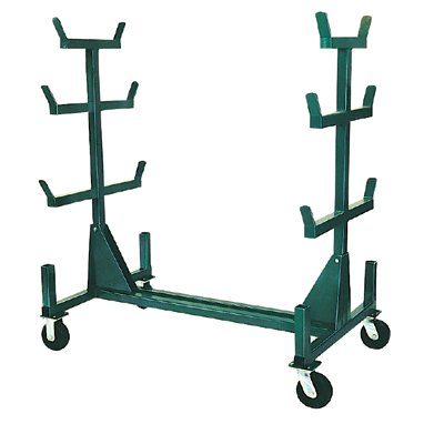 Mobile Conduit and Pipe Rack, 34 in W x 63-1/2 in H x 58-1/2 L, 1000 lb Load Capacity, Includes 4-Casters 332-668