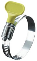 Turn-Key Hose Clamps, 1/2"-1 1/4" Dia, 5/16"W, Stainless Steel 420-5Y012V