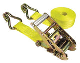 Ratchet Tie-Down Straps, Double-J Hooks, 1-3/4 in W, 15 ft L, 1,666 Load Capacity 130-05519