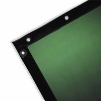 See-Thru Green Welding Curtain, 6 ft L x 8 ft W, Vinyl, 14 mil 138-36315