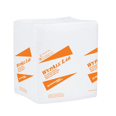 L40 Towel, White, 12.5 in W x 12 in L, Pack, 1 Ply, 56 Sheets/PK, 1,008 Sheets Total 412-05701