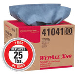 X80 Heavy-Duty Cloth, Blue, 12.2 in W x 12.4 in L, 475 Sheets/RL, Jumbo Roll 412-41043