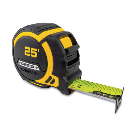 Contractor TS Wide-Blade Tape Measure, 1-1/4 in x 25 ft, Black/Yellow, Magnetic 416-79425