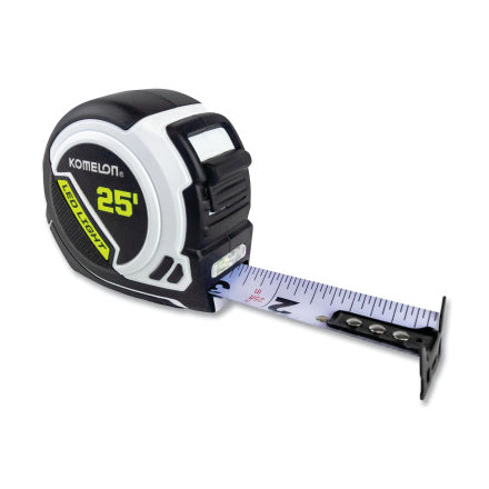 LED Light Tape Measure, 1 in x 25 ft, Black/Yellow/Silver 416-25LED