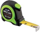 Self Lock Measuring Tape, 3/4 in x 16 ft, Green/Black 416-SL2816