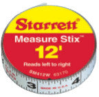 Measure Stix Steel Measuring Tapes, 1/2 in x 12 ft, Inch 681-64919