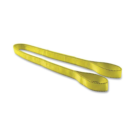 Pro-Edge Web Sling, Type III, 3 in W x 10 ft L, Flat Eye to Eye, Nylon, Yellow 439-EE293x10ND