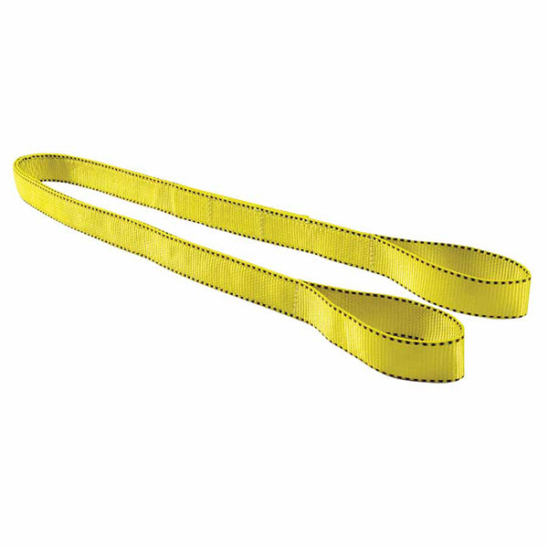 Pro-Edge Web Sling, Eye and Eye, Polyester, 2 in W x 6 ft L, 2-Ply, Yellow 439-EE292X6PD