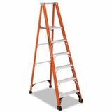 FS1400HD Series Fiberglass Stepladder, 6 ft x 22-7/8 in W, 375 lb Capacity 443-FS1406HD