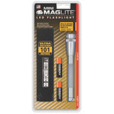 Mini Maglite LED Flashlight, 2 AA, 127 Lumen, Gray 459-SP2209H