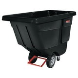 Rotomolded Tilt Truck, 1/2 yd? Capacity Vol, 450 lb Load Capacity, Black 640-FG130400BLA