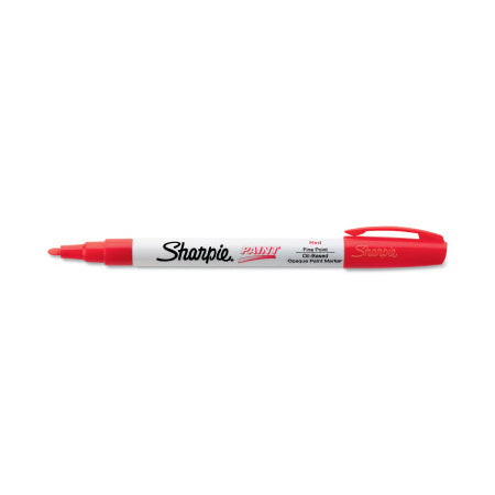 Oil Based Paint Marker, Red, Fine, Fine Bullet 652-35535