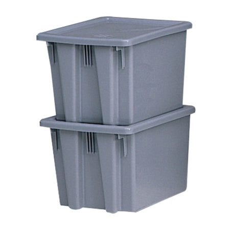 Stack & Nest Palletote Boxes, 1.3 cu ft, 15 1/2 in x 19 1/2 in x 10 in, Gray 640-FG172100GRAY