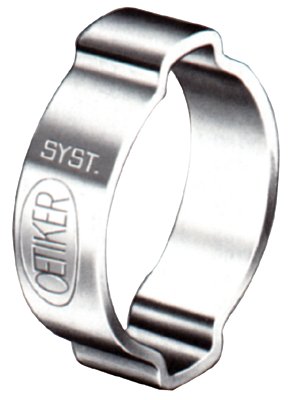 2-Ear Zinc-Plated Hose Clamp, 3/8 in OD, 0.319 in-0.433 in dia, 0.276 in W 320-10100011