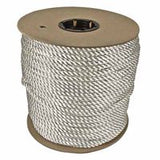 Twisted Nylon Ropes, 1/4 in x 600 ft, Nylon, White 811-530080-00600