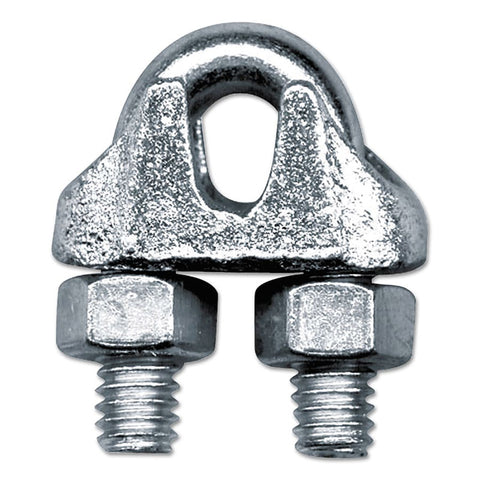 Malleable Wire Rope Clips, 1/2 in, Bright Zinc 005-4503840