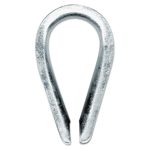 Malleable Wire Rope Thimbles, 1/4 in, Bright Zinc 005-4514240