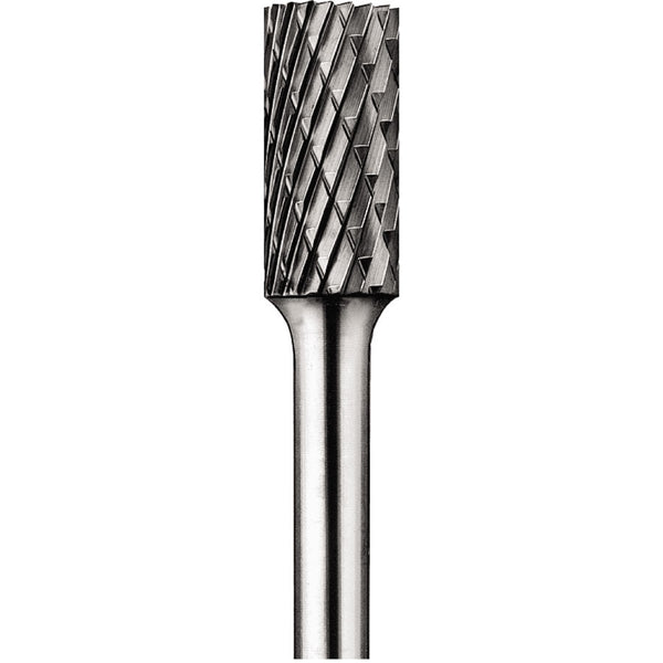 Carbide Cylindrical/Plain Bur Bit, 1/2"Dia. x 1"L Cut, 1/4" Shank, Alt. Diamond 419-24102