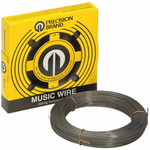 Music Wire, Round, 0.031 in Wire dia, +/-0.0004 in, Approximate 390 ft per lb, 1 lb Coil 605-21031