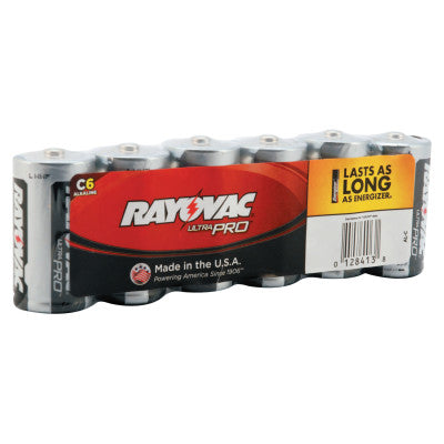 Ultra Pro Alkaline Battery, 1.5V, C, Shrink Pack, 6/PK 620-ALC-6J