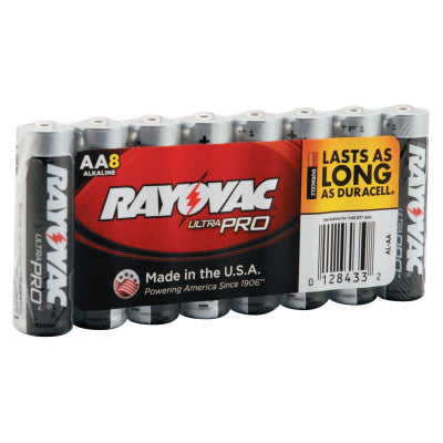 Ultra Pro Alkaline Battery, 1.5V, AA, Shrink Pack, 8/PK 620-ALAA-8J